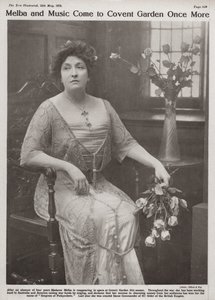 Dame Nellie Melba, cantante de ópera australiana (foto en blanco y negro) de Elliott and Fry Photography Studio