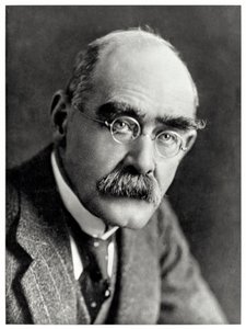 Rudyard Kipling (1865-1936) Escritor inglés recordado sobre todo por sus poemas, las "Just So Stories" y "The Jungle Book". de Elliott and Fry Photography Studio