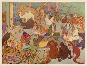El Arca de Noé: La vida en el mar (litografía en color) de Elmer Boyd Smith