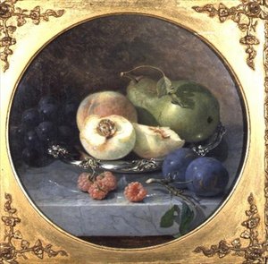 Naturaleza muerta de frutas en un alféizar de mármol (par de 63908) de Eloise Harriet Stannard