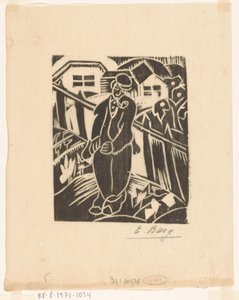 Hombre en la huerta de Else Berg (signed by artist)
