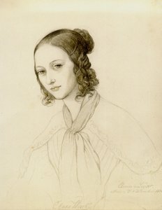 Retrato de Clara Wieck-Schumann 1819-1896, 1836 de Elwine von Leyser