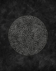 Laberinto circular intrincado