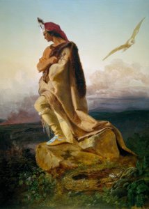 Cooper, El último mohicano de Emanuel Gottlieb Leutze
