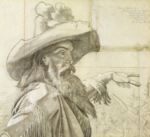 Detalle de la viñeta para el mural Westward the Course of Empire... de Emanuel Gottlieb Leutze