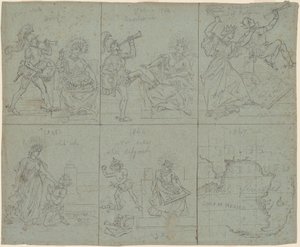 Caricatura política de la Guerra Civil Americana de Emanuel Gottlieb Leutze