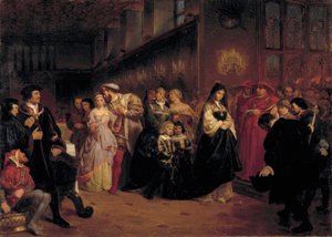 El cortejo de Ana Bolena, 1846 de Emanuel Gottlieb Leutze