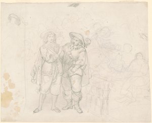 Dos caballeros (anverso) de Emanuel Gottlieb Leutze