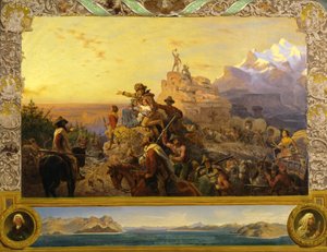 Hacia el Oeste el Curso del Imperio Toma Su Camino estudio mural, Capitolio de EE.UU., 1861