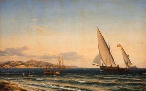 Tarde en el Mediterráneo. Al fondo Marsella y la isla If de Emanuel Larsen