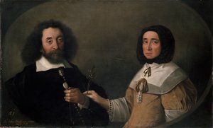 John Tradescant el Joven y Hester, su segunda esposa de Emanuel de Critz