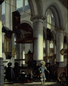 Interior de la Oude Kerk, Delft, c. 1680 de Emanuel de Witte