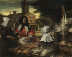 El mercado de aves, Ámsterdam de Emanuel de Witte