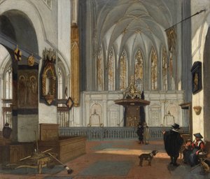 Vista del coro de la iglesia de San Juan en Utrecht de Emanuel de Witte