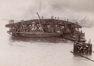 Construcción del Puente Vauxhall, Londres, 1903-1904 de Emberson and Sons
