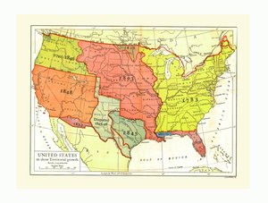 Mapa de crecimiento de Estados Unidos