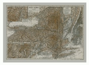 Mapa de Nueva York, c1900s