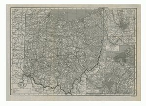 Mapa de Ohio, EE.UU., c. 1910s de Emery Walker