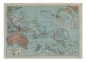 Mapa del Océano Pacífico, c1910s de Emery Walker