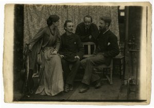 May Morris, H. H. Sparling, Emery Walker y George Bernard Shaw