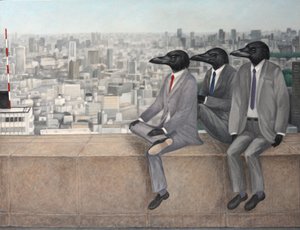 Tres cuervos, 2010 (óleo sobre lienzo)