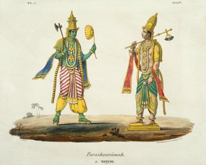 Parashurama, grabado por de Marlet y du Bouloi de Emil Beau