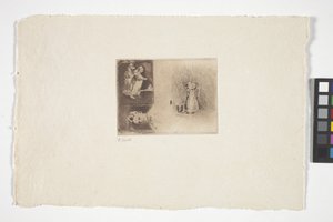 Tres estudios (tinta) de Emil Carlsen