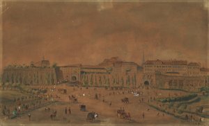 El viejo y el nuevo Kärntnertor en Viena de Emil Hütter
