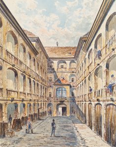El primer patio del cuartel de Salzgries en Viena