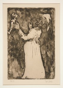 La marioneta, lámina 7 de Fantasías (Fantasy) de Emil Nolde