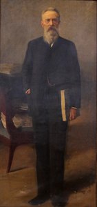 Retrato del compositor Nikolai Rimsky-Korsakov 1844-1908, c. 1900 de Emil Oskarovich Wisel