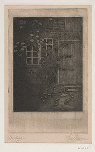 Husmur con flores de Emil Petersen