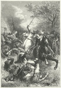 Los Ironsides de Cromwell luchando contra la caballería realista en la Guerra Civil Inglesa