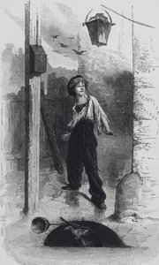 Escena de Los Miserables, de Victor Hugo: Gavroche