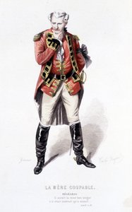 Obra completa de Beaumarchais (1732-1799) por Edouard Fournier. dibujo de Emile Bayard. Ed. Laplace, Sanchez et Cie, París 1876. Este es Begearss en “La madre culpable” de Emile Antoine Bayard