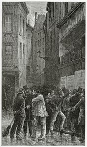 Les Affiches - ilustración de Histoire d’un crime, siglo XIX de Emile Antoine Bayard