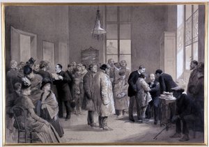 Escenas de inoculación en el laboratorio de la Escuela Normal en 1886 de Emile Antoine Bayard