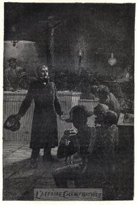 El caso Champmathieu: Monsieur Madeleine revela su verdadera identidad en el juicio de un hombre pobre, Champmathieu, su doble, para evitar que sea condenado en su lugar "Soy Jean Valjean" - Ilustración de Emile Bayard (1837-1891) para Los Miserables