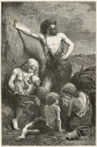 Una familia en la edad de piedra de Emile Antoine Bayard