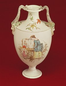 Jarrón Wedgwood, finales del siglo XIX de Emile Aubert Lessore