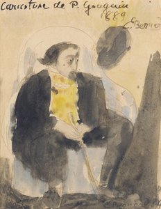 Caricatura de Paul Gauguin, 1889 de Emile Bernard