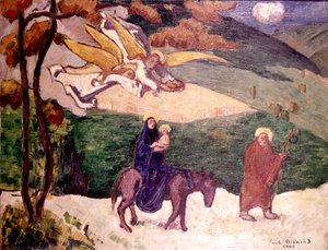 Huida a Egipto de Emile Bernard