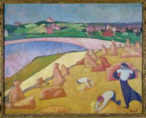Tiempo de cosecha junto al mar, 1891 de Emile Bernard