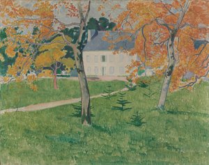 Casa entre árboles. Pont-Aven, 1888 de Emile Bernard