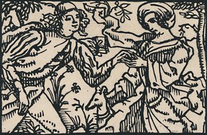 Ilustración para el Petit Testament de Villon, 1919 de Emile Bernard