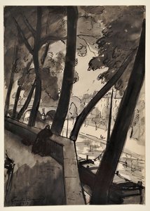 Los muelles: [El Sena en el Pont-Marie] de Emile Bernard