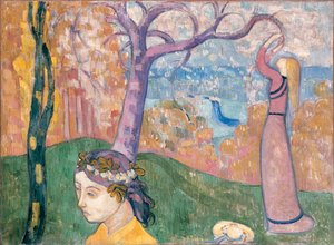 Madeleine en el Bosque de Amor de Emile Bernard