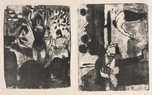 Cantante en el Café-Concert y The Harvesters (Les Moissonneurs) de Emile Bernard