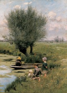 A la orilla del río de Emile Claus