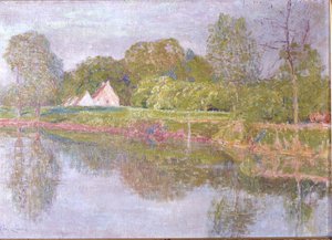 Paisaje en el Lys, una mañana de mayo de Emile Claus